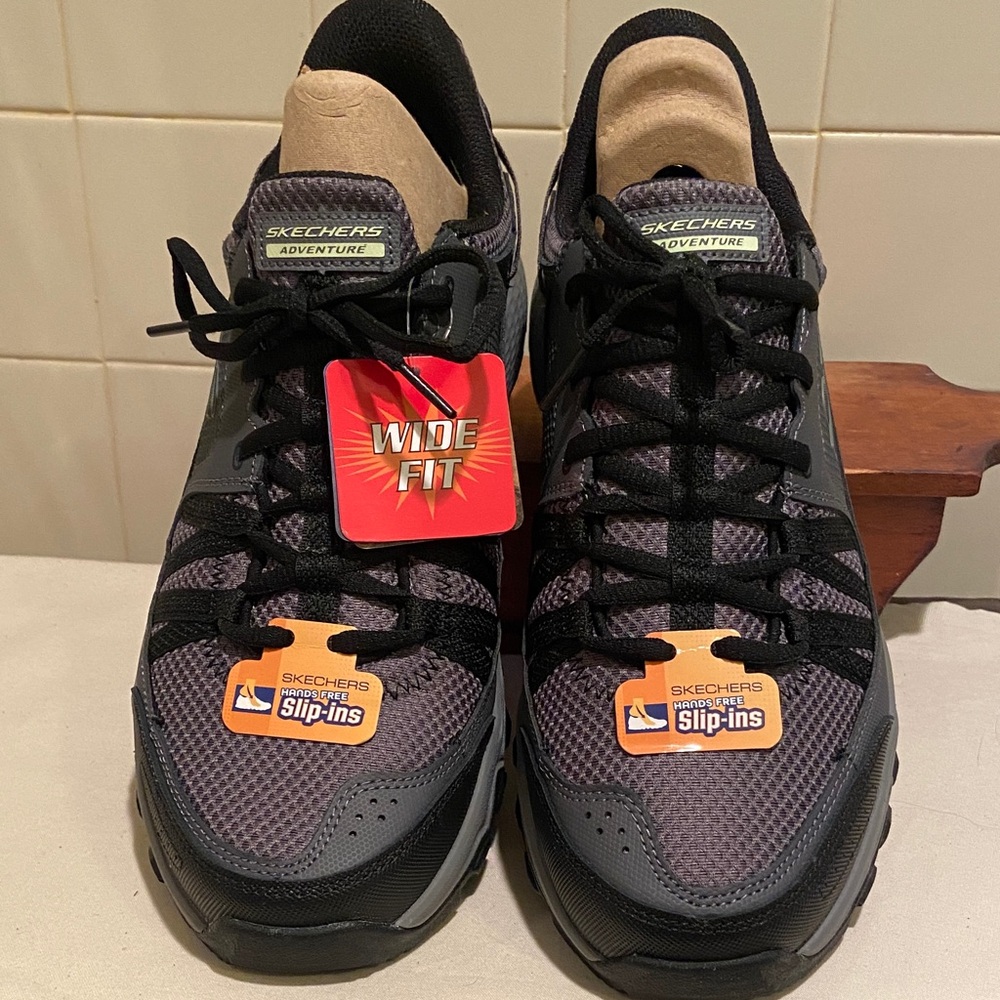 💙Skechers Adventure Dynamite At -Escapar Wide Fit Men Size 11.5 Black and Gray